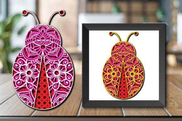 3D Layered Mandala Lady Bug: A Fusion of Art, Technology, and Creativity
