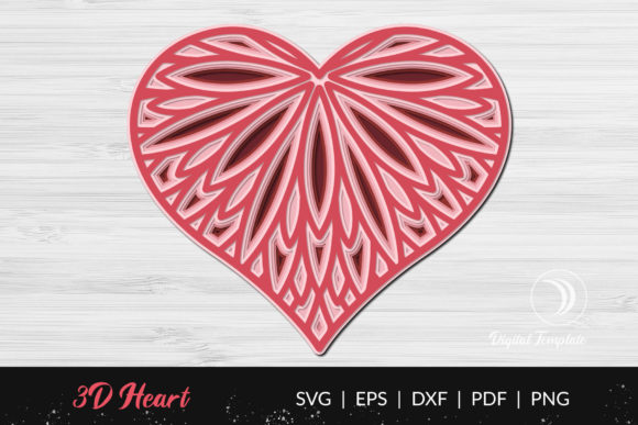 3D Layered Valentine Heart Mandala: A Creative Masterpiece for All