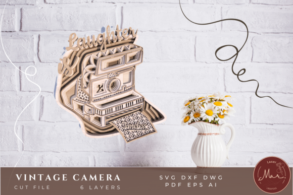 3D Multilayer Vintage Camera Laser Cut: A Creative and Practical Design Asset