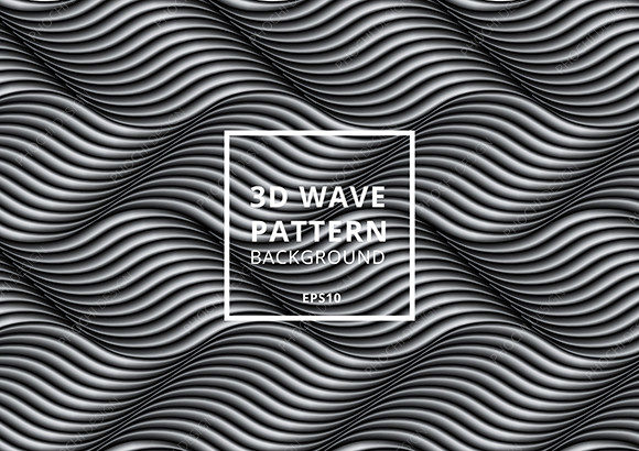 3D Pattern Wave Line Background Texture