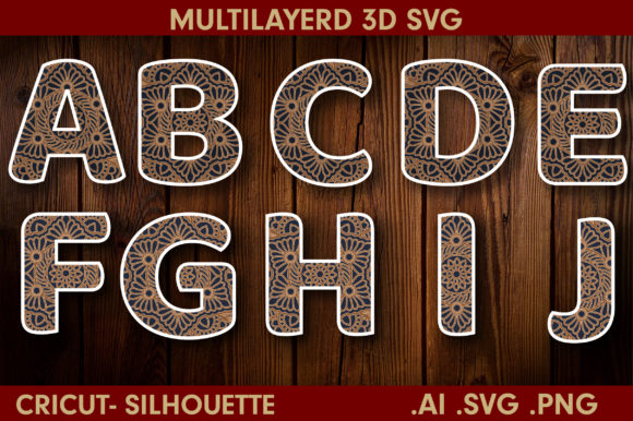 A to Z Complete 3D Multilayered Alphabet