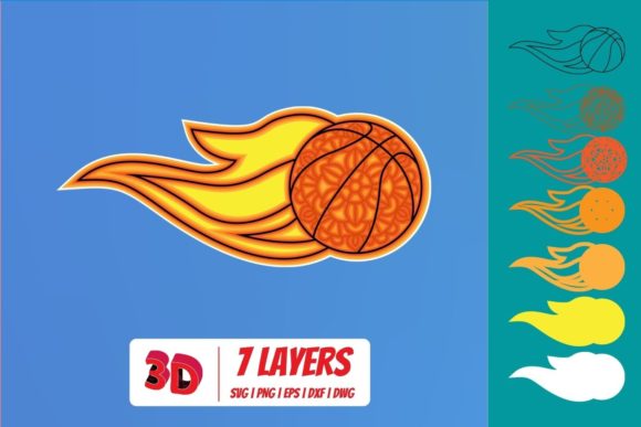 Basketball 3 3D Layered SVG Cut File: Strategic Use for Creativity and Efficiency
