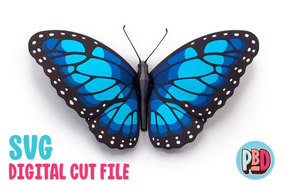 Blue Morpho Butterfly 3D Papercraft