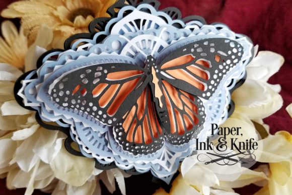 Butterfly 3D Papercut Layered Shadowbox