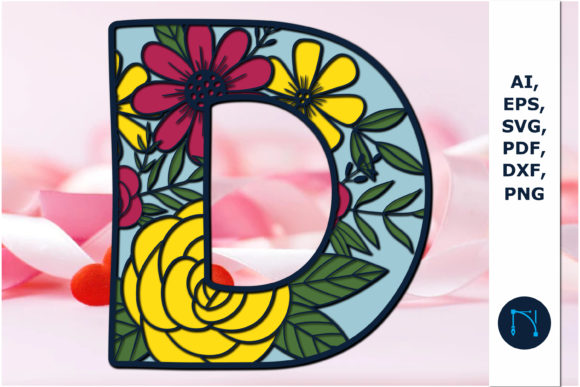 Multi Layer 3d Alphabet D Laser Cut Svg