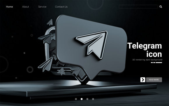 Telegram Social Icon 3D Render for Modern Design Projects