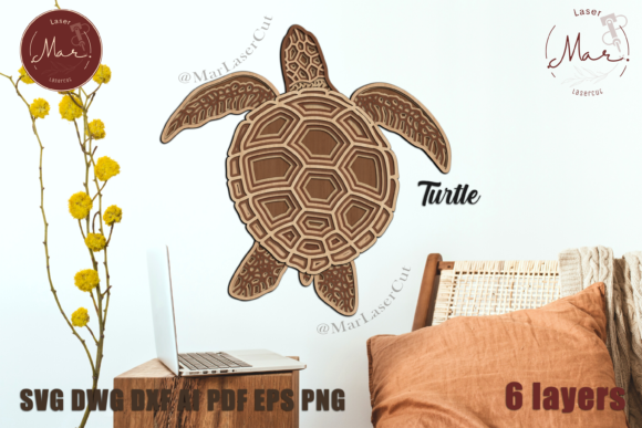 TURTLE 3D Multilayer SVG Laser Cut – A Creative and Practical Design for All Makers